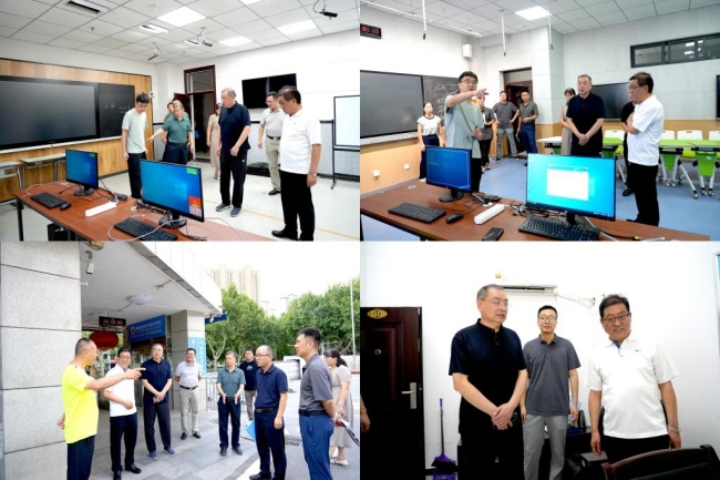 学校主要领导带队深入一线，督促检查备赛工作