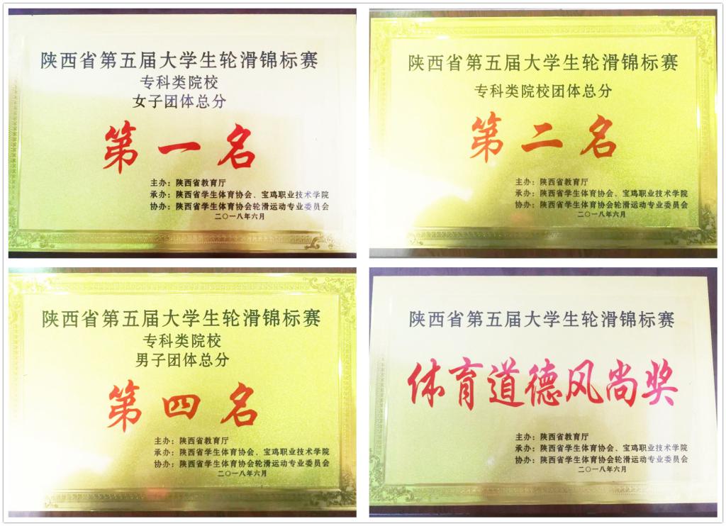 我院轮滑队在2018年陕西省第五届大学生轮滑比赛中获得优异成绩